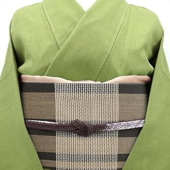 Amazon.co.jp: 藤山千春 開き 名古屋帯 模紗織 吉野間道 草木染